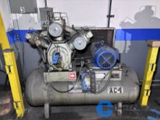 20 HP INGERSOLL RAND MODEL T30-15 3-STAGE HORIZONTAL TANK AIR COMPRESSOR; S/N 8621151