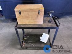 METAL CART WITH 6-12" C-TYPE OUTSIDE MICROMETER SET