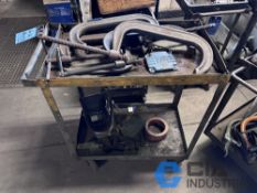 METAL CART WITH MISCELLANEOUS SIZED C-CLAMPS