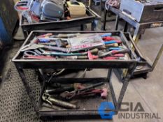 METAL CART WITH MISCELLANEOUS HAND TOOLS