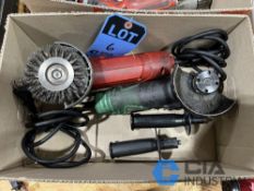 4-1/2" ELECTRIC ANGLE GRINDERS, MILWAUKEE AND HITACHI