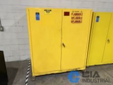 60' X 34" X 65" JUSTRITE COMBUSTIBLE LIQUID STORAGE CABINET, (20 55 GALLON DRUM CAPACITY