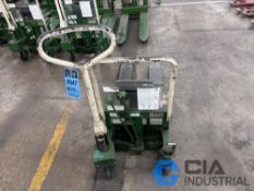 2,200 LB. BISHAMON MODEL LV100 HYDRAULIC SCISSOR TYPE SKID LIFT, NARROW FORKS