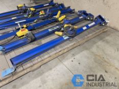 300 LB. X 7' ARM COLUMN MOUNTED JIB CRANE WITH 300 LB. FIVE OCEANS ELECTRIC CHAIN HOIST
