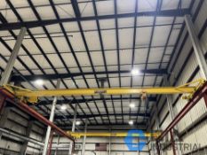 38' (APPROX.) X 2 TON STEWART SINGLE GIRDER TOP RIDING BRIDGE CRANE WITH 2 TON HARRINGTON ELECTRIC