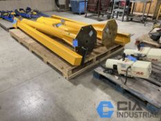 1/2 TON X 10' ARM X 10' COLUMN HARRINGTON TIGER TRACK JIB CRANE WITH 1/2 TON COFFING JLC ELECTRIC