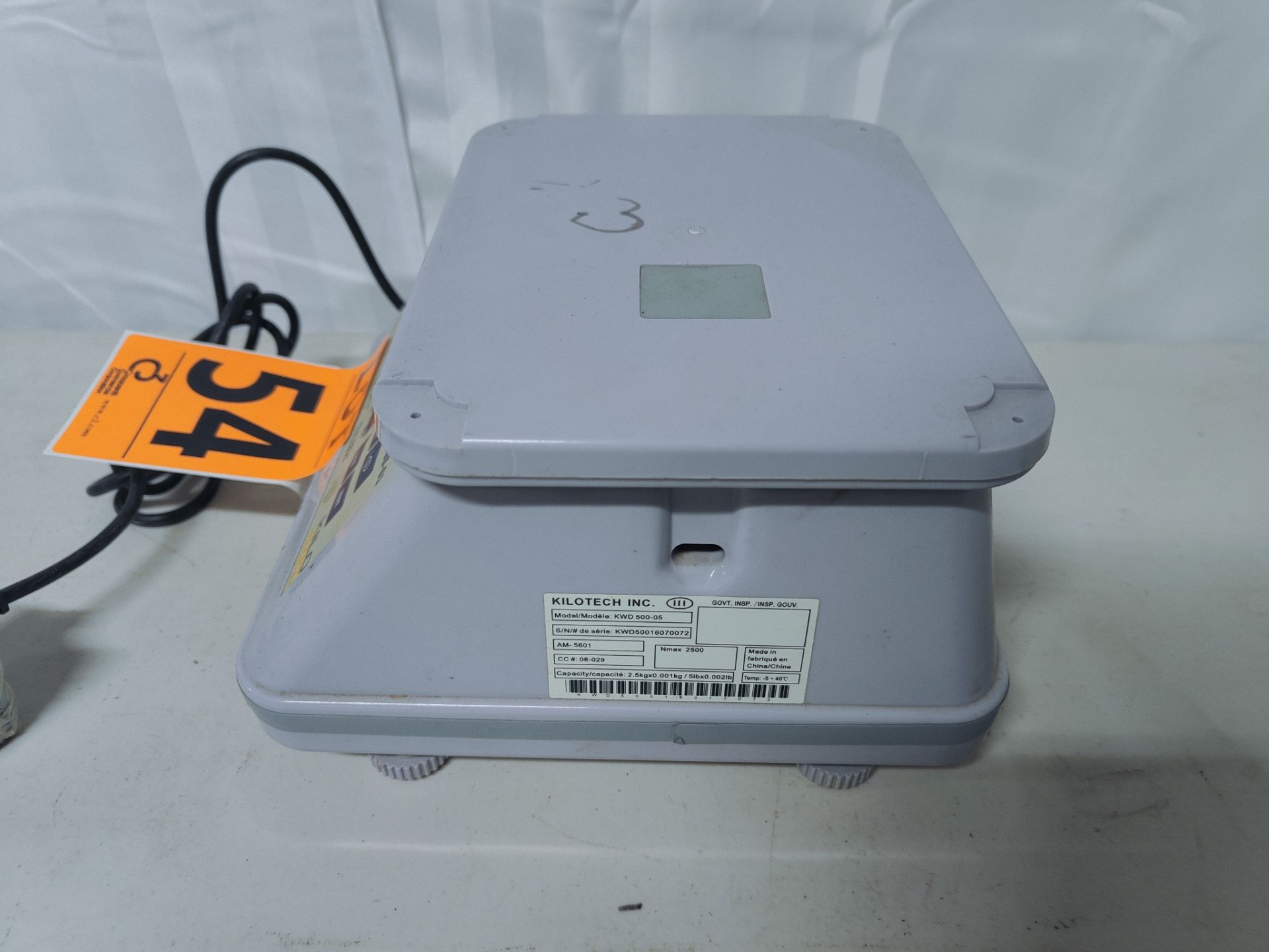 Kilotech Mod. KWD 500-05 Electronic Bench Scale Cap. 5 lb / 2.5 kg - Image 2 of 5