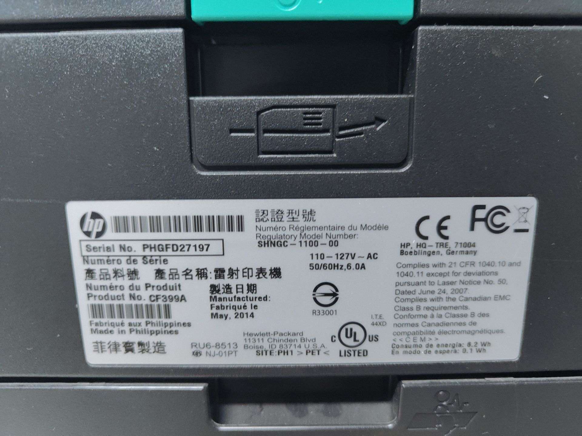 HP Mod. M401dne LaserJet Pro 400 Monochrome Laser Printer - Image 5 of 5
