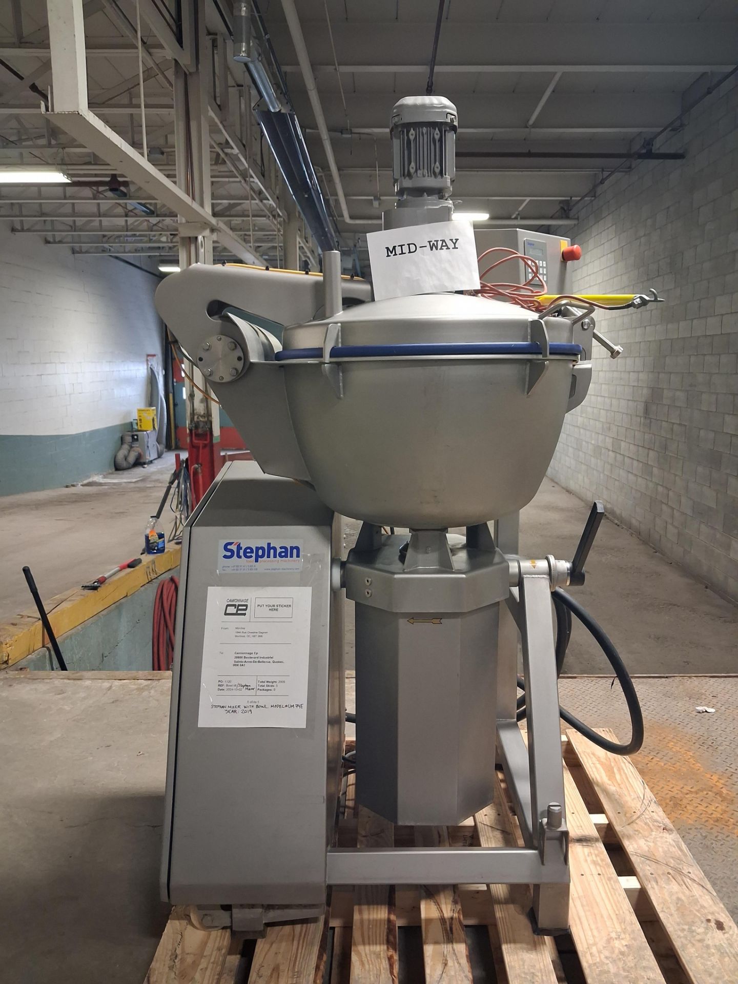 2019 Stephan Mod. UM-74-E Universal Machine Machine No: U1800673 Motor: 132L-4420 No. 8887739 Specs: