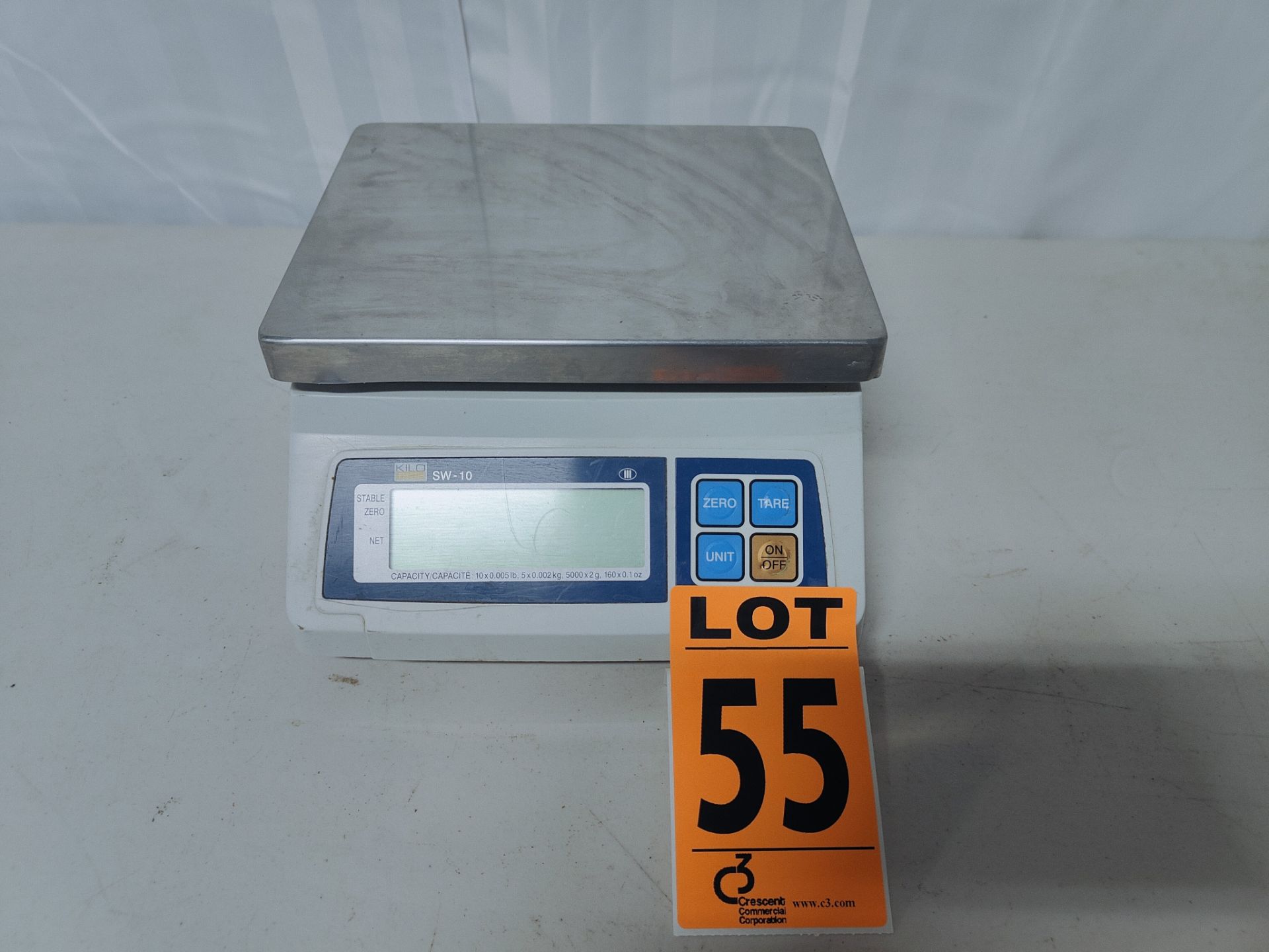 Kilotech Mod. SW-10 Digital Bench Scale Cap. 10 lb / 5 kg / 5000 g / 160 oz