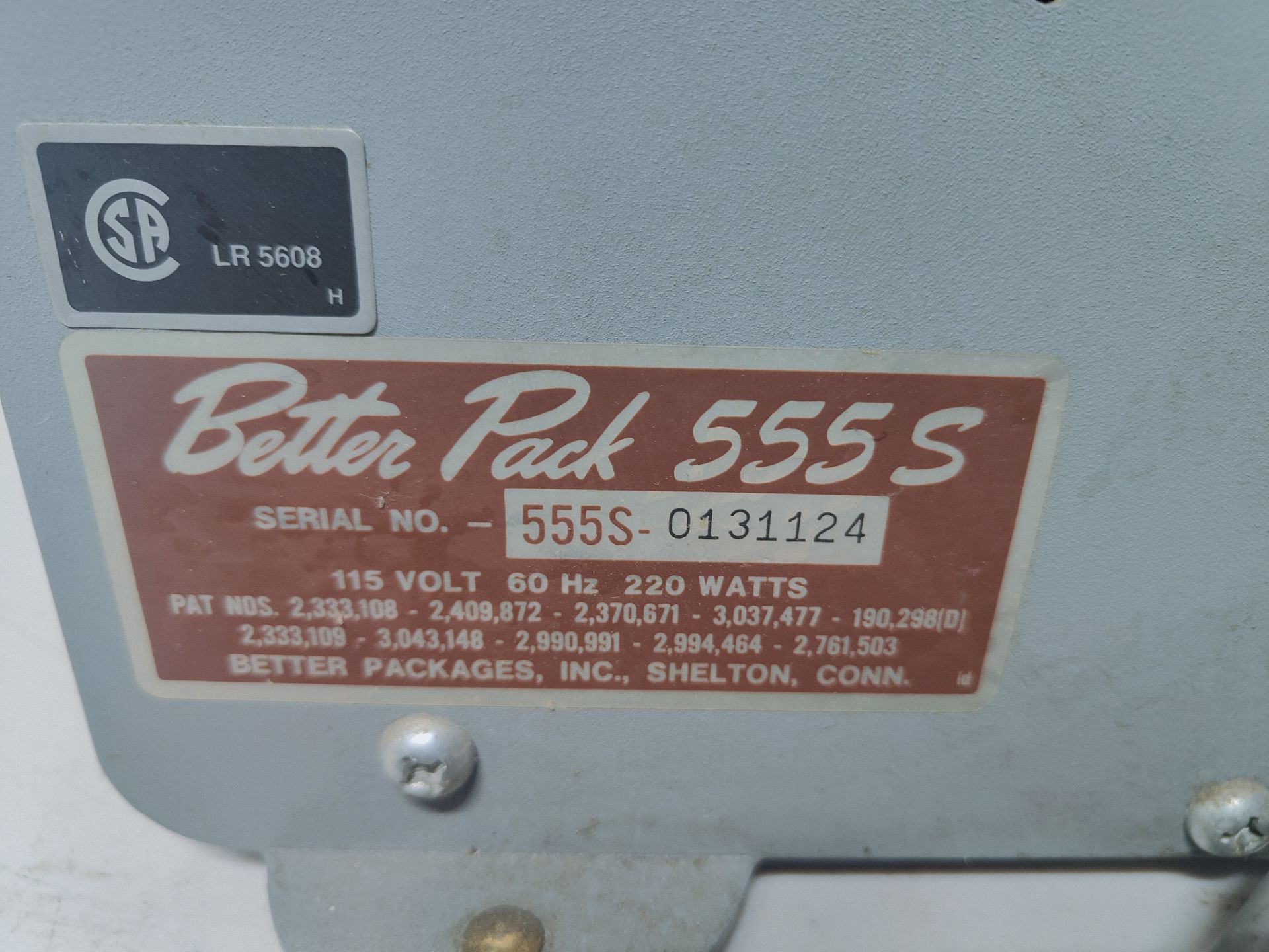 Better Pack Mod. 555S Electric Water-Activated Tape Dispenser 115V 60Hz 220W - Image 3 of 4