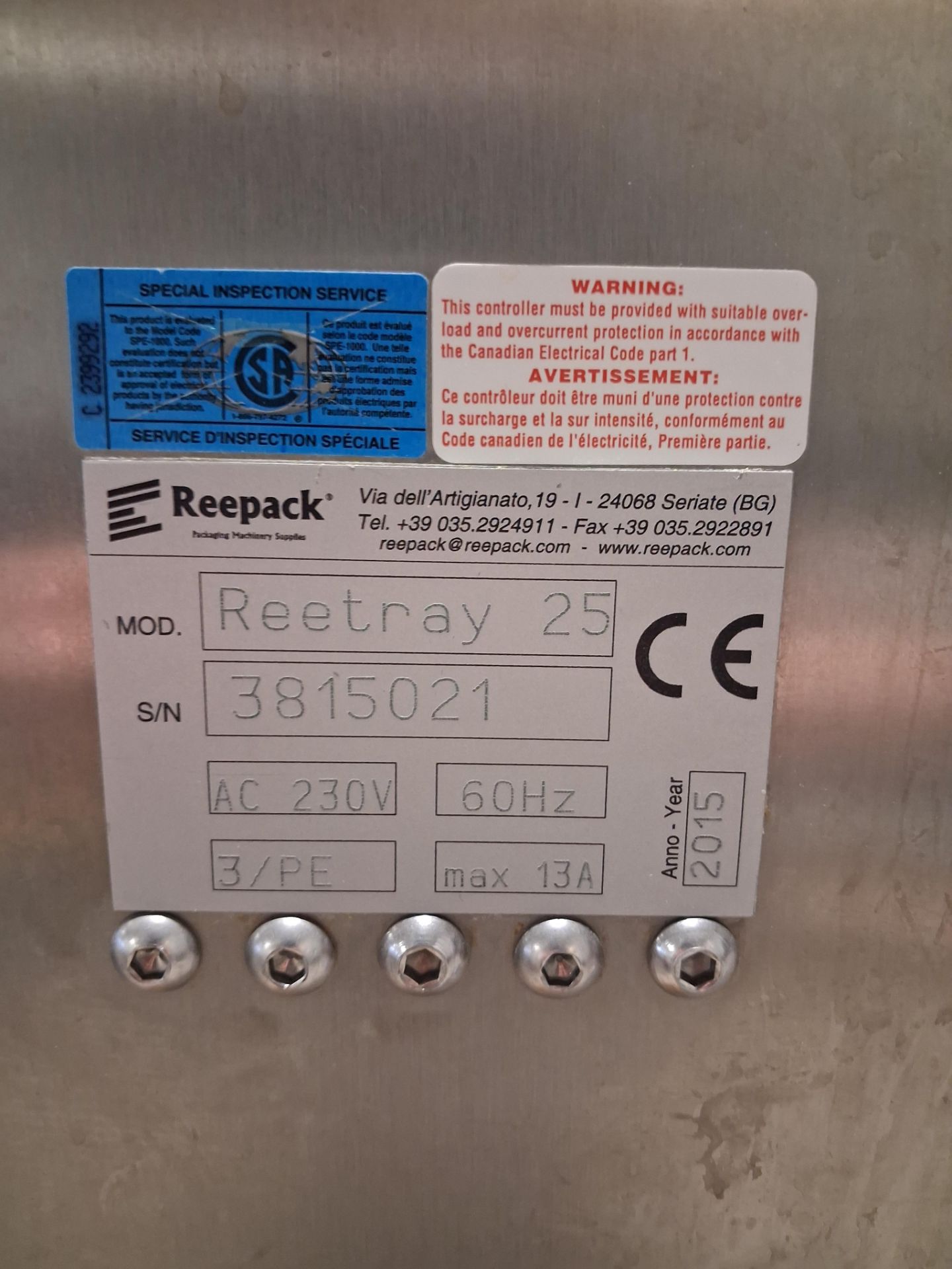 2015 Reepack Mod. Reetray 25 - Image 8 of 8