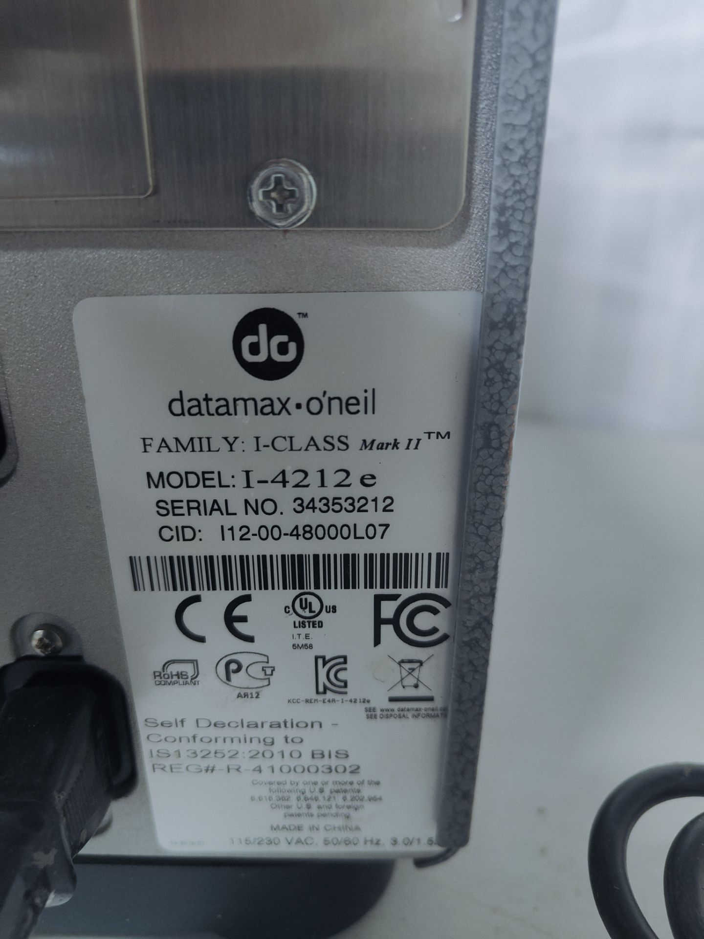 Datamax-O’Neil Mod. I-Class Mark II Industrial Label Printer - Image 5 of 5
