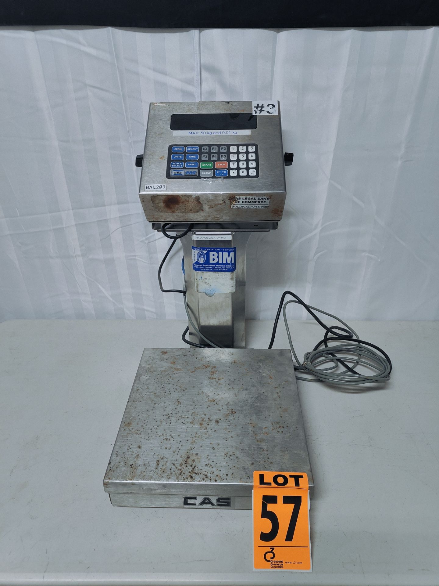 GSE Mod. 560 Series Digital Weight Indicator with Platform Cap. 50 kg