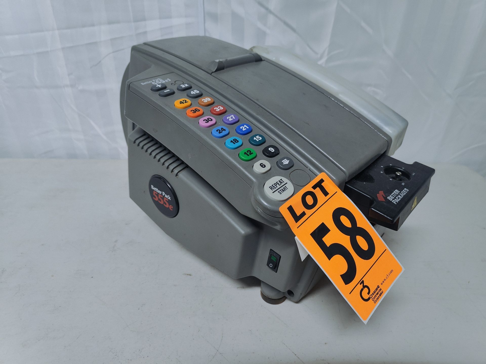 Better Packages Mod. 555eS Electronic Tape Dispenser Holds up to 1,000 ft rolls - Image 2 of 5