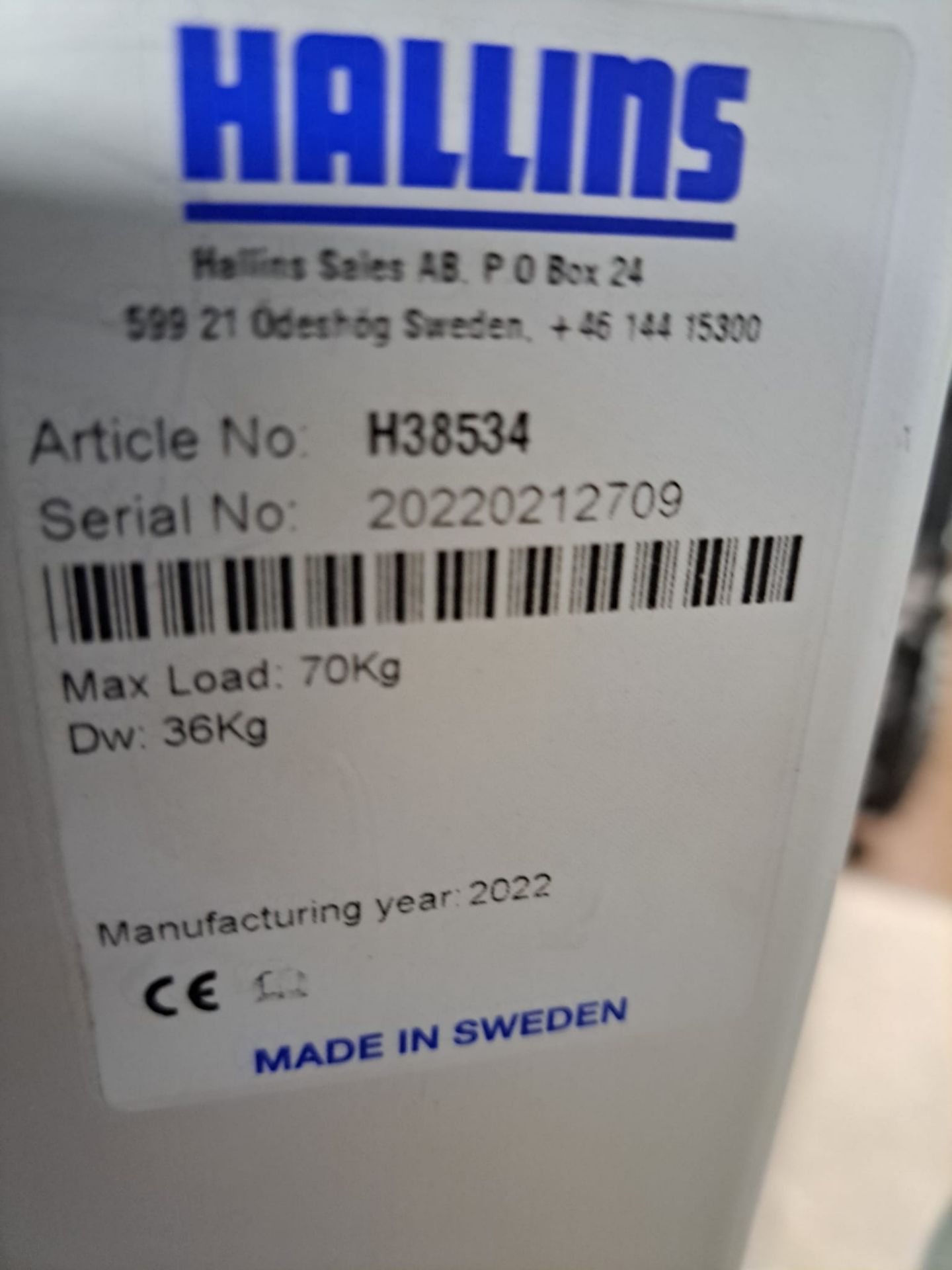 Hallins Newton Series Ergonomic Lifting Trolley Cap. 70 kg - Image 6 of 6