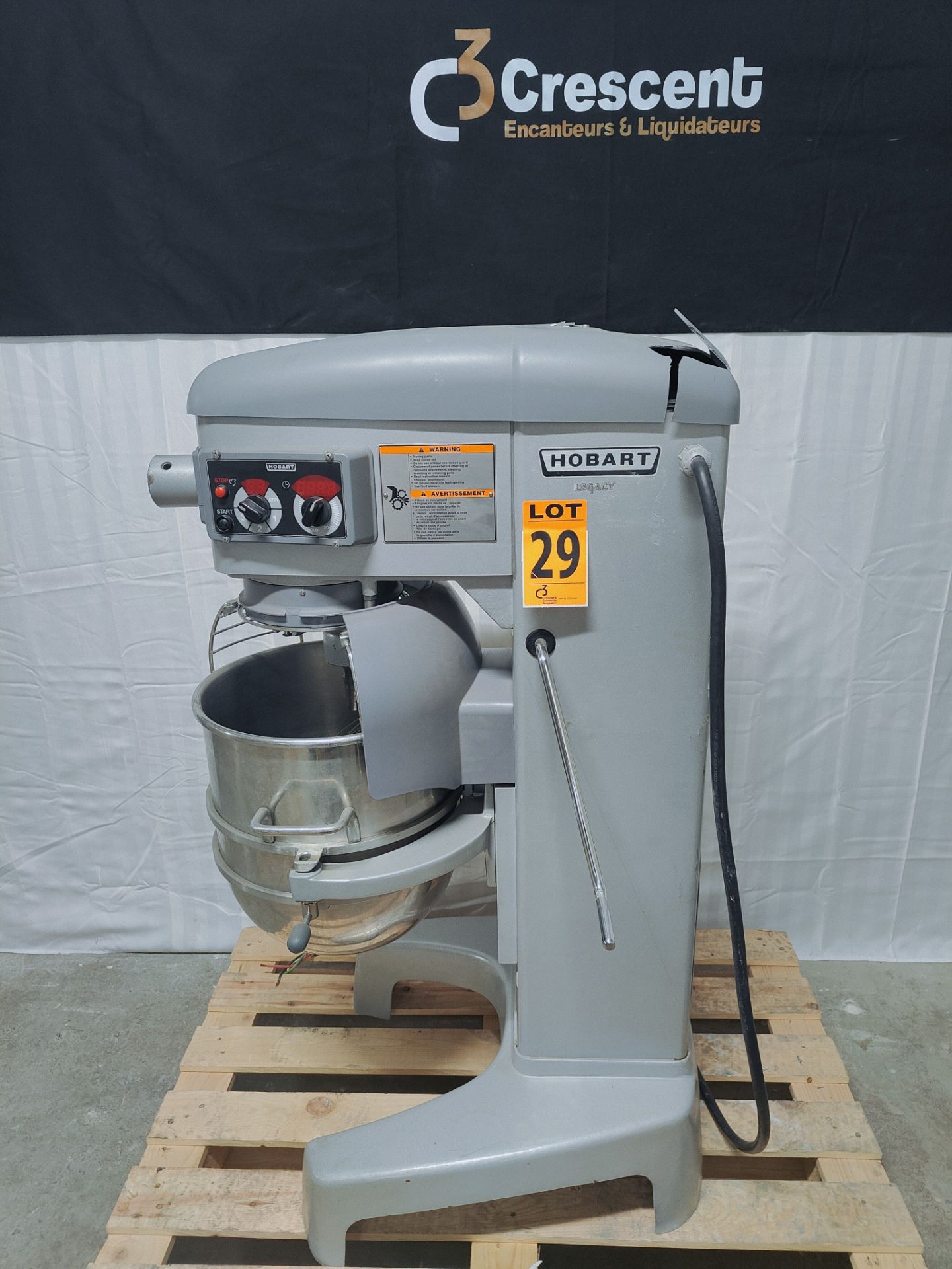 Hobart Mod. HL400 Planetary Floor Mixer with Guard & Bowl Serial: 31-1523-473 Specs: 1.5 HP, 50/60Hz - Image 2 of 13