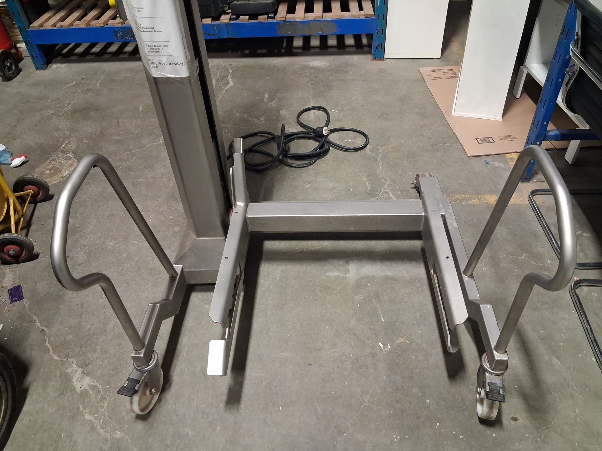 2020 NIMO Mod. SKV300-C3T-V Single Column Stainless Steel Bowl Lifter - Image 3 of 8
