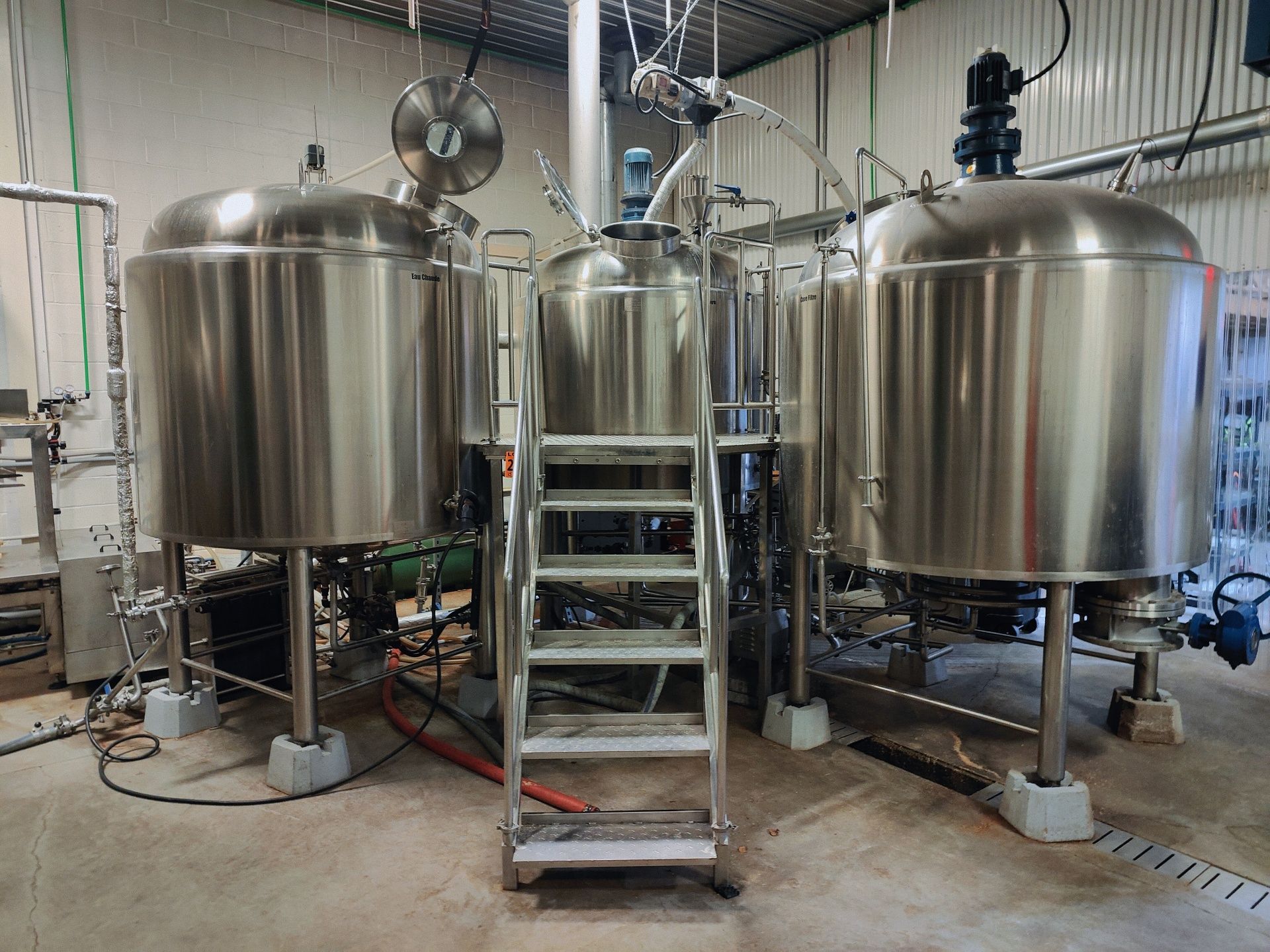 *BULK LOT* Complete 2016 HGMC Brewhouse w/ Mash & Lauter Tuns, Heat Tank, Plate Exchanger, Platform - Image 2 of 51