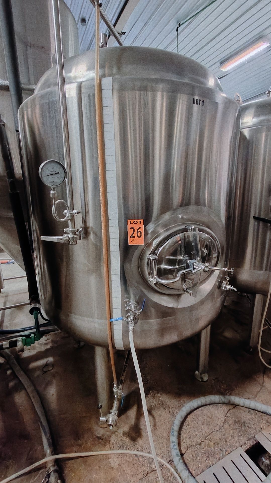 2,000 Litre HGMC SS304 Double Jacketed Brite Beer Tank / BBT (2016)