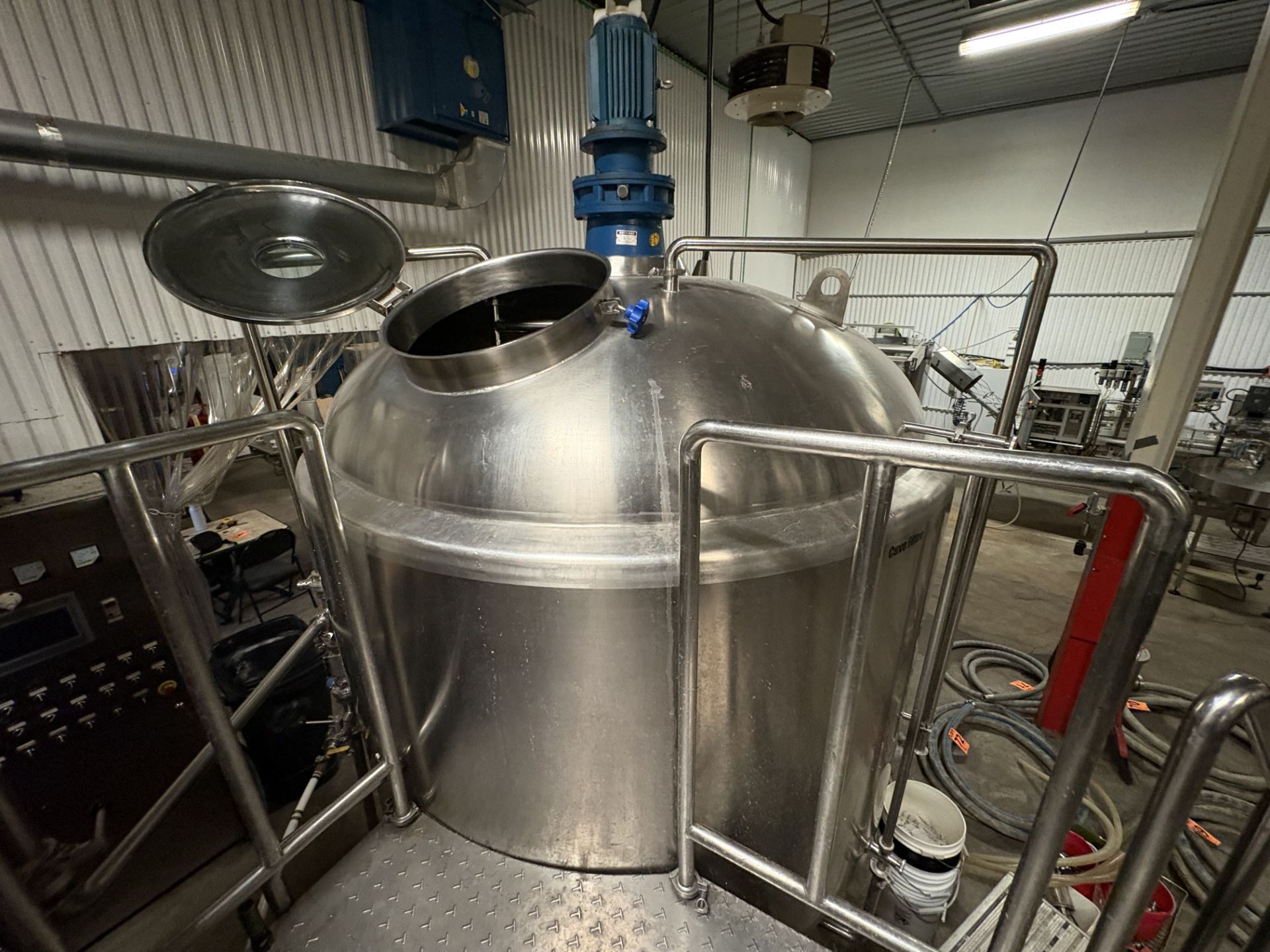 *BULK LOT* Complete 2016 HGMC Brewhouse w/ Mash & Lauter Tuns, Heat Tank, Plate Exchanger, Platform - Image 20 of 51