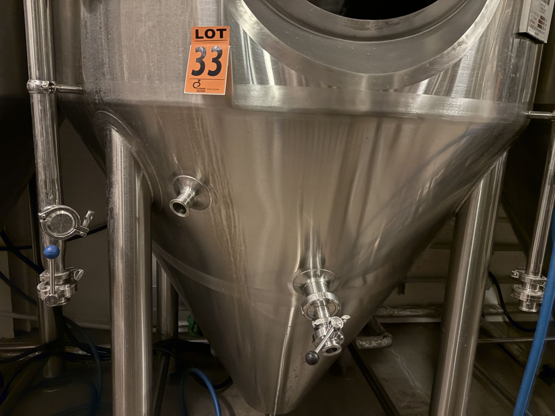 1750 Litre GW KENT SS Double Jacketed, Cone-Bottom Fermentation Tank (2006) - Image 4 of 8