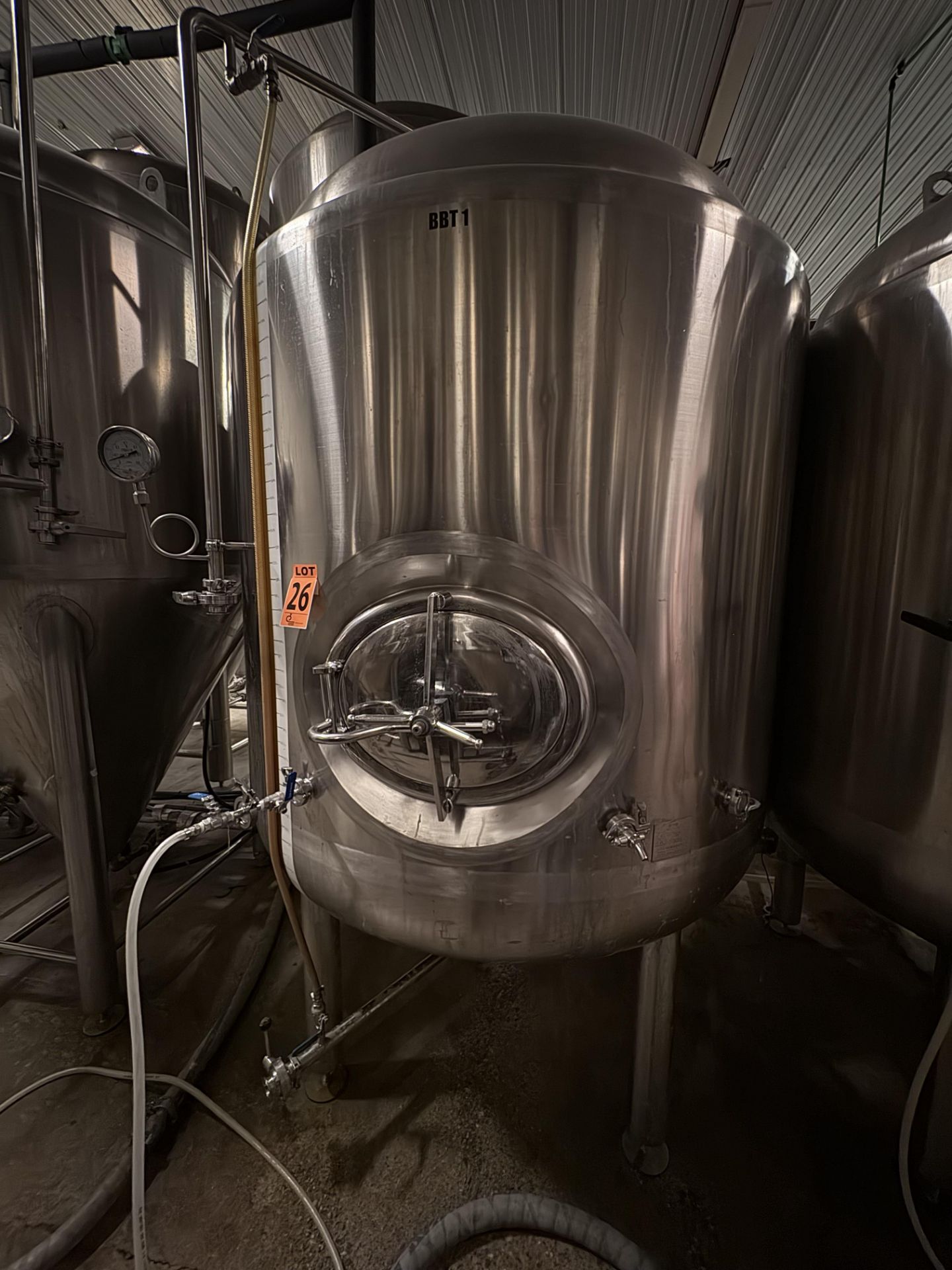 2,000 Litre HGMC SS304 Double Jacketed Brite Beer Tank / BBT (2016) - Image 6 of 7