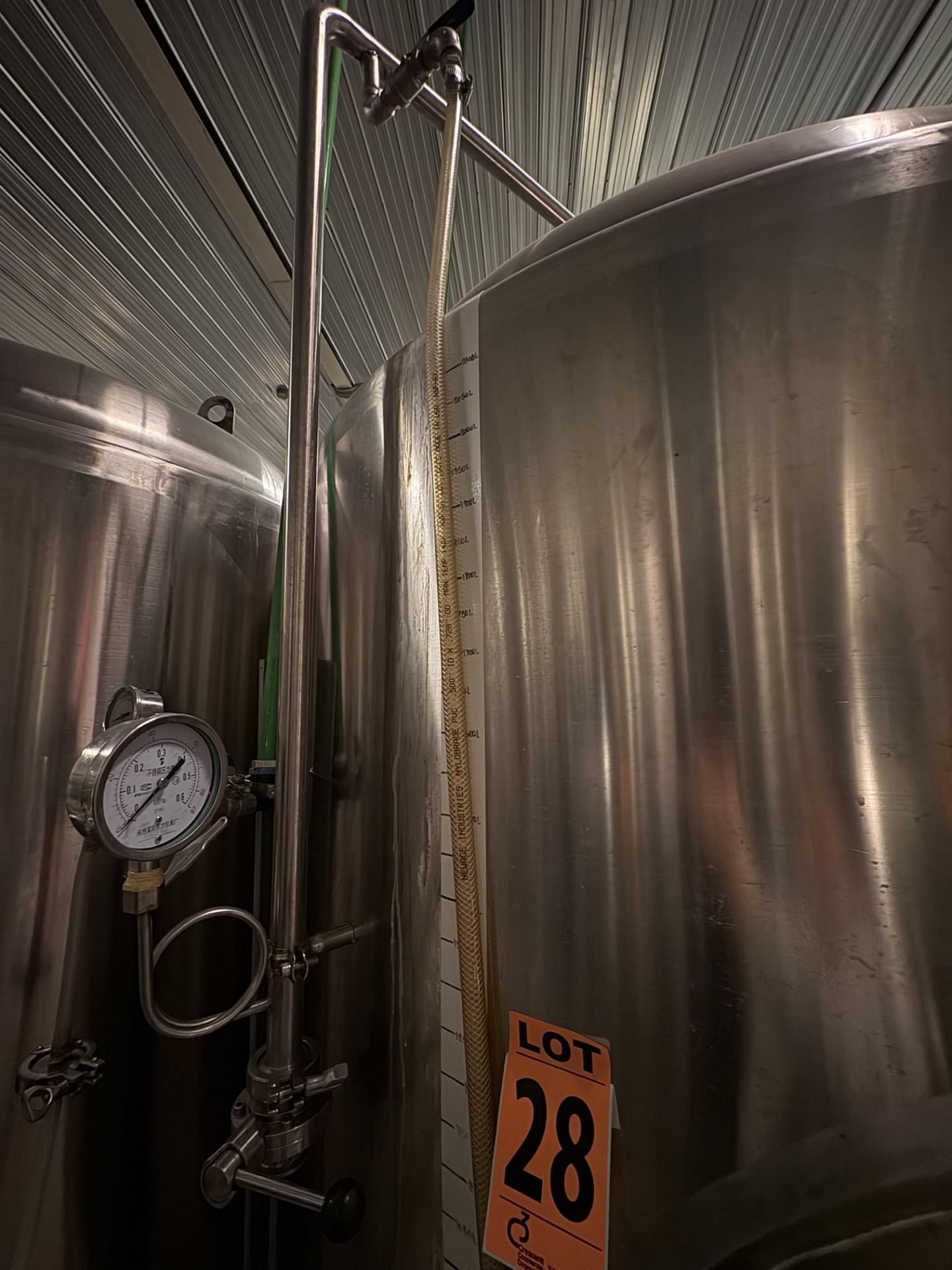 2000 Litre HGMC SS304L Double Jacketed Brite Beer Tank (2016) - Image 9 of 9
