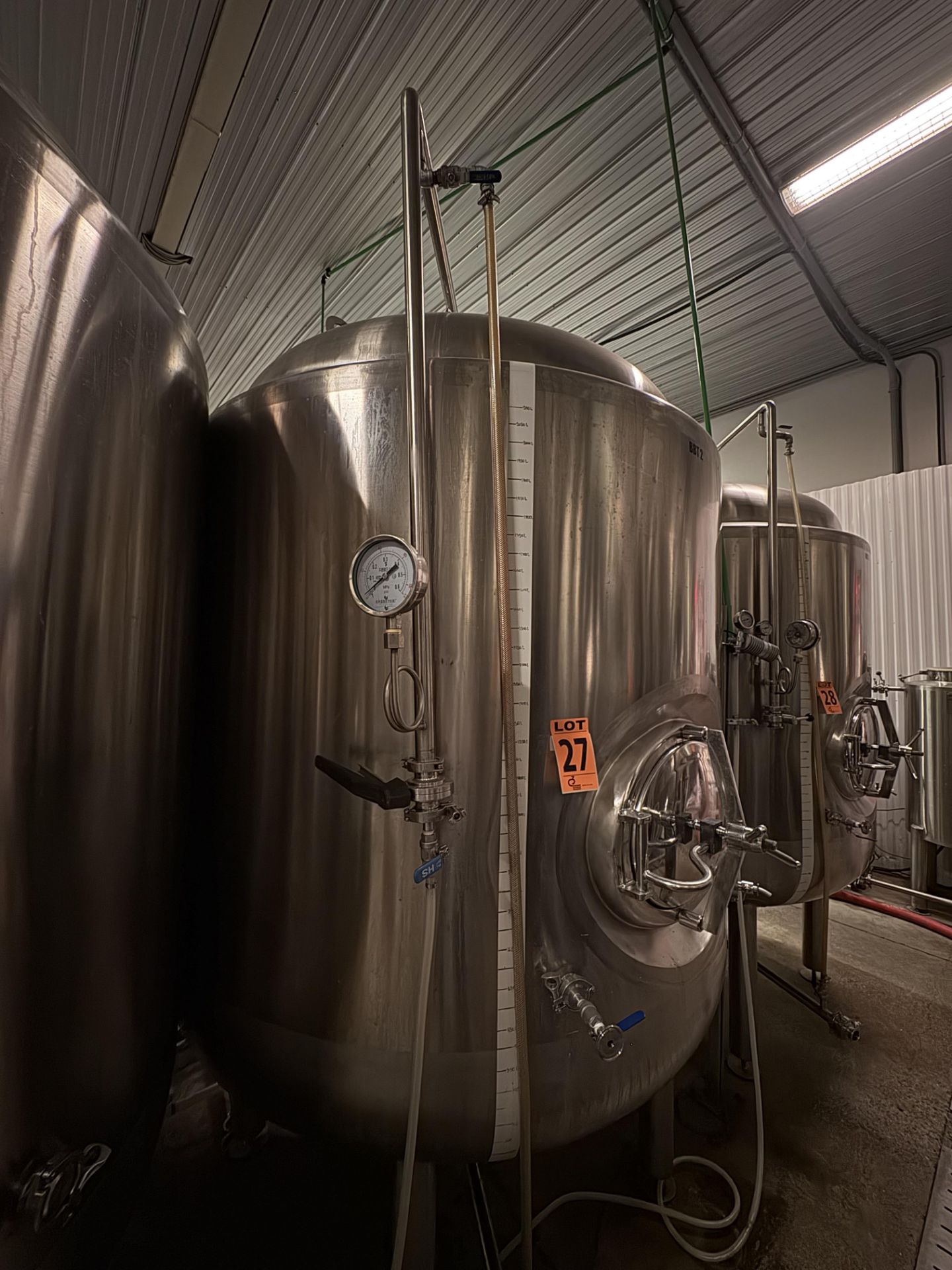 2000 Litre HGMC SS304L Double Jacketed Brite Beer Tank (2016) - Image 7 of 7
