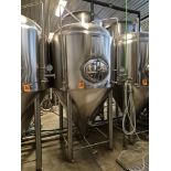 2,000 Litre HGMC Double Jacketed, Cone-Bottom Ferm. Tank, SS 304 (2016)