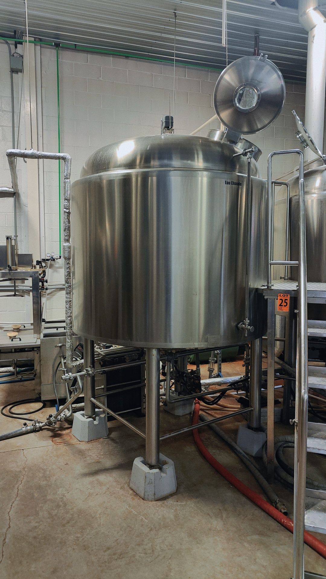 *BULK LOT* Complete 2016 HGMC Brewhouse w/ Mash & Lauter Tuns, Heat Tank, Plate Exchanger, Platform - Image 4 of 51