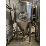 2,000 Litre HGMC Double Jacketed, Cone-Bottom Ferm. Tank, SS 304 (2016)