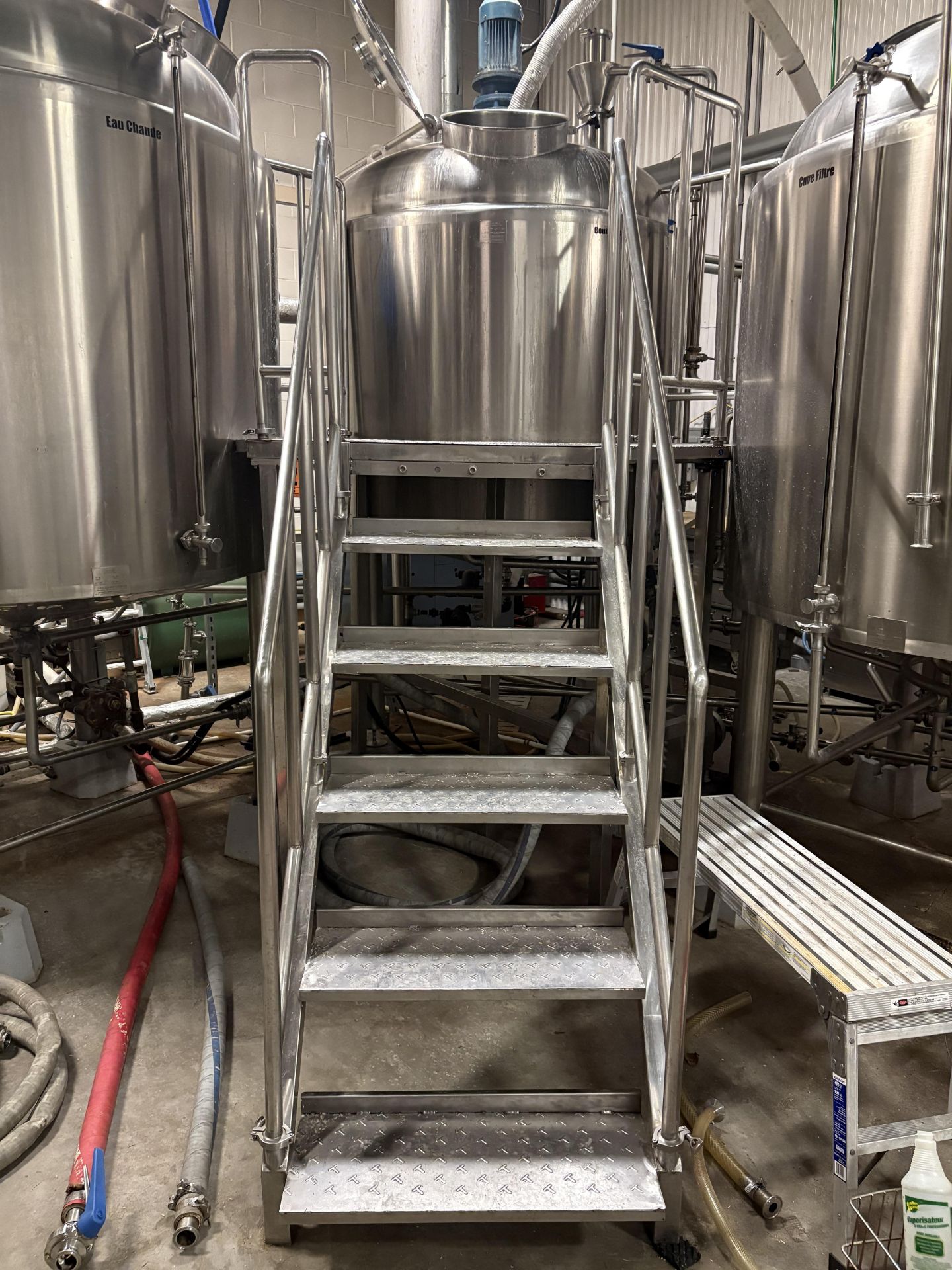 *BULK LOT* Complete 2016 HGMC Brewhouse w/ Mash & Lauter Tuns, Heat Tank, Plate Exchanger, Platform - Image 13 of 51
