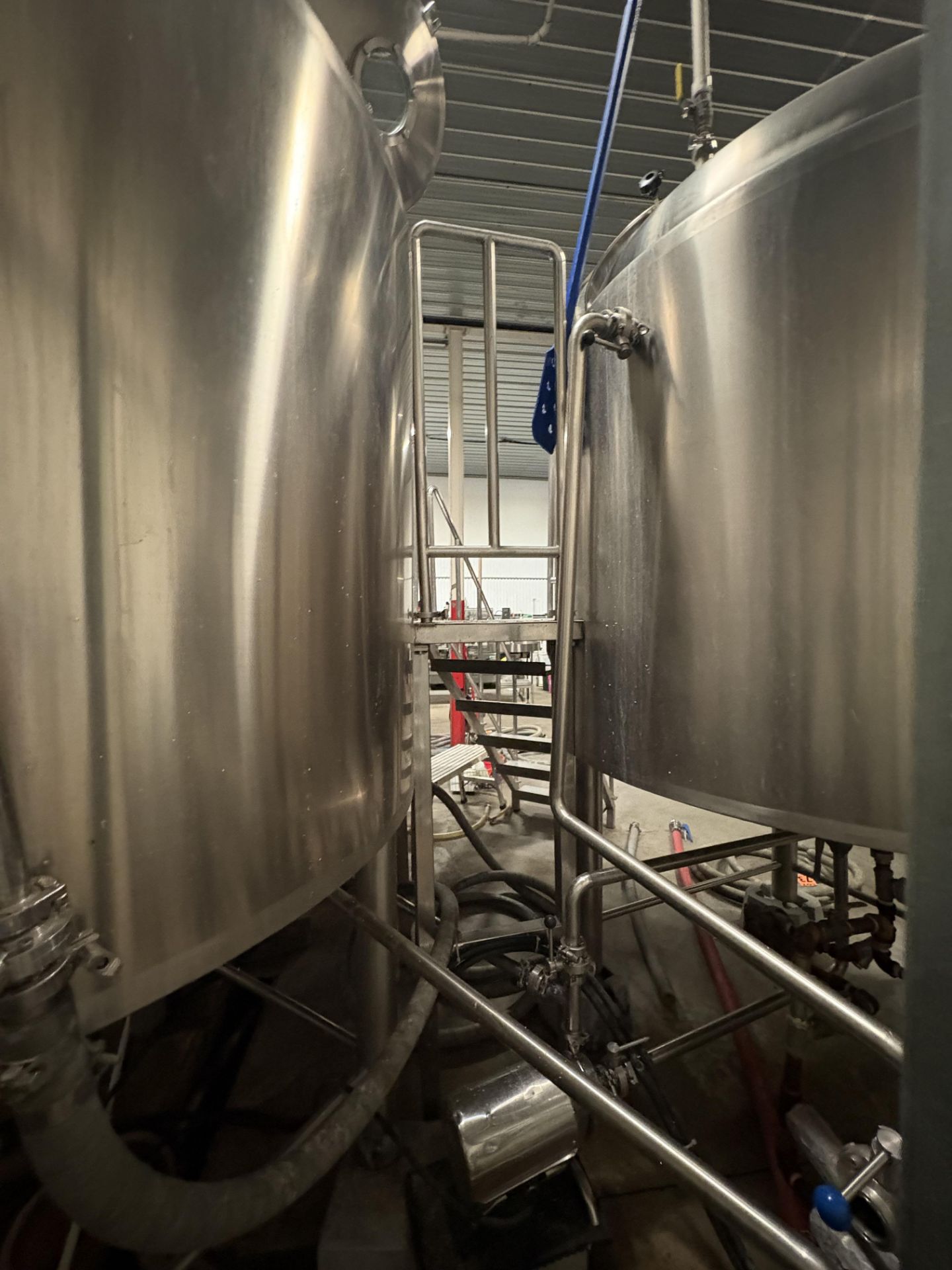 *BULK LOT* Complete 2016 HGMC Brewhouse w/ Mash & Lauter Tuns, Heat Tank, Plate Exchanger, Platform - Image 10 of 51