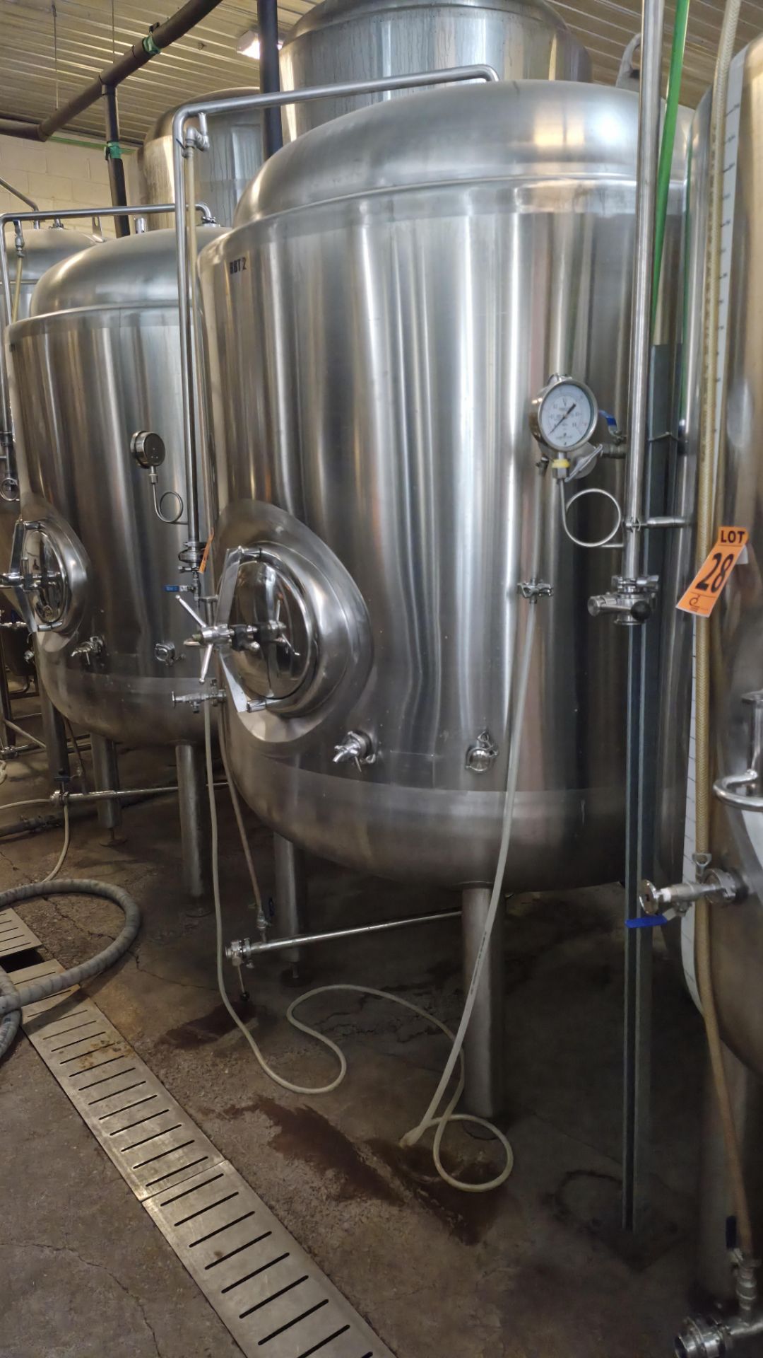 2000 Litre HGMC SS304L Double Jacketed Brite Beer Tank (2016)