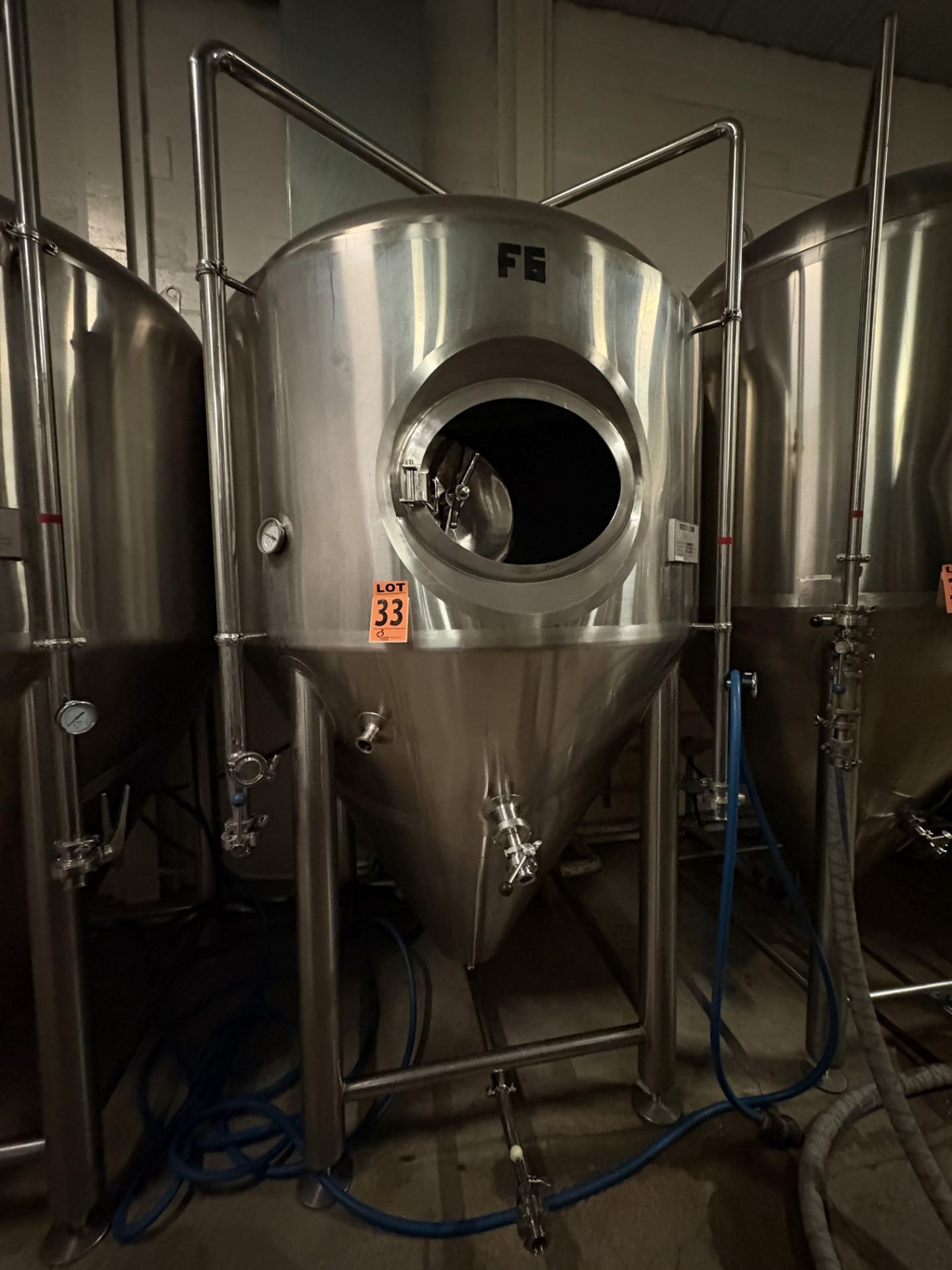 1750 Litre GW KENT SS Double Jacketed, Cone-Bottom Fermentation Tank (2006) - Image 2 of 8