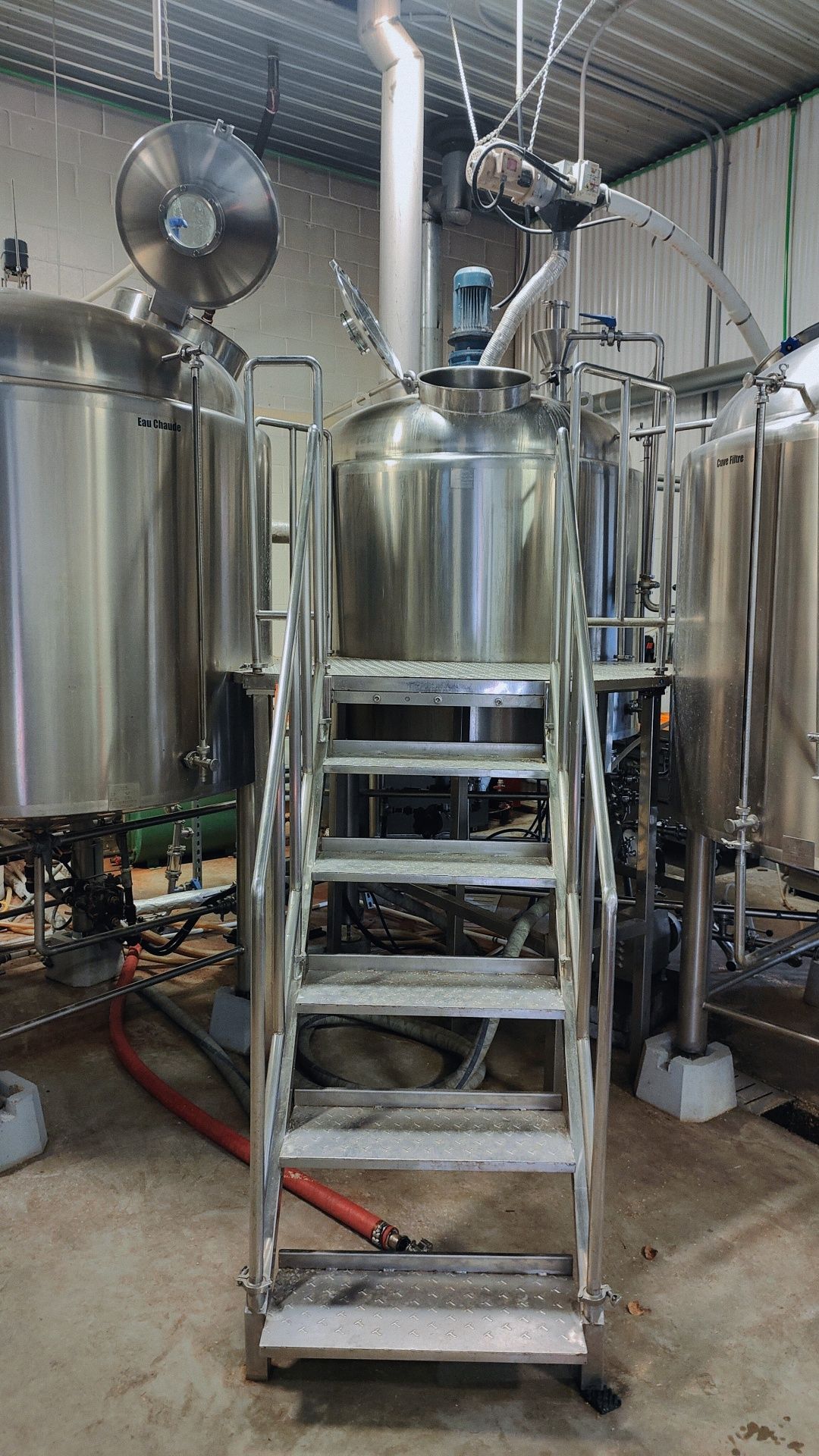 *BULK LOT* Complete 2016 HGMC Brewhouse w/ Mash & Lauter Tuns, Heat Tank, Plate Exchanger, Platform - Image 3 of 51
