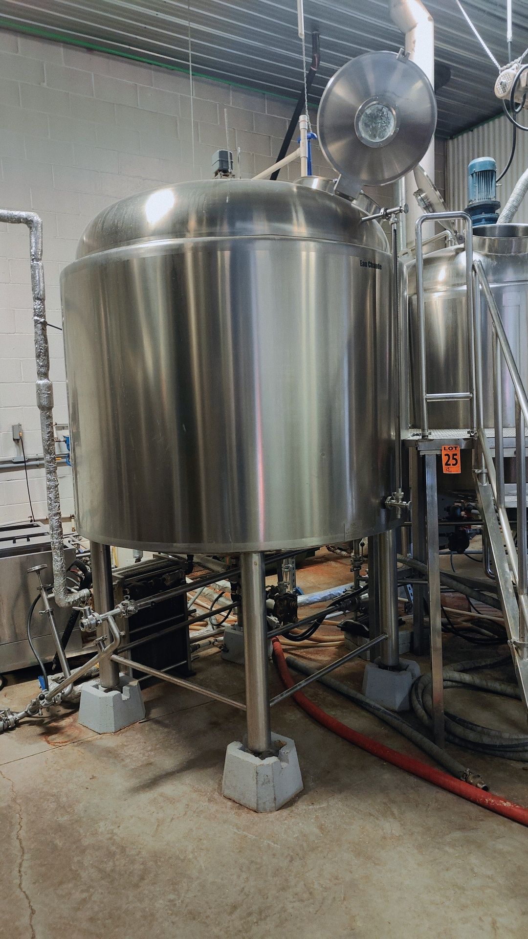 *BULK LOT* Complete 2016 HGMC Brewhouse w/ Mash & Lauter Tuns, Heat Tank, Plate Exchanger, Platform - Image 6 of 51
