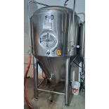 2023 HGMC 2,000 Litre SS304L Cone-Bottom, Double Jacketed Fermentation Tank