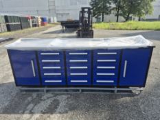 BRAND NEW 10FT 15 DRAWER 2 CABINET WORKBENCH (NY5)