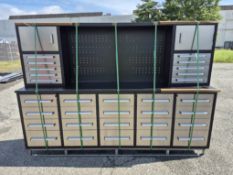 BRAND NEW 9.5FT 30 DRAWER 2 CABINET WORKBENCH (NY12)