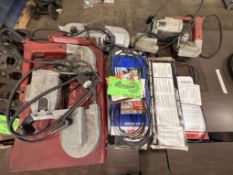 LOT OF MILWAUKEE BAND SAWS W/ ADDITIONAL BANDSAW BLADES