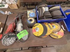 LOT OF GRINDERS AND GRINDING WHEELS