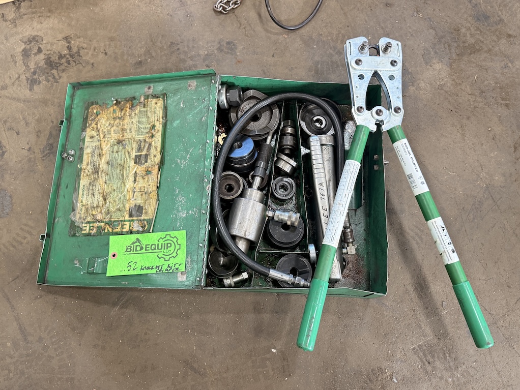 Knockout Punc GREENLEE HYDRAULIC KNOCKOUT & PUNCH SET INVOICES WILL BE SENT THE NEXT ...