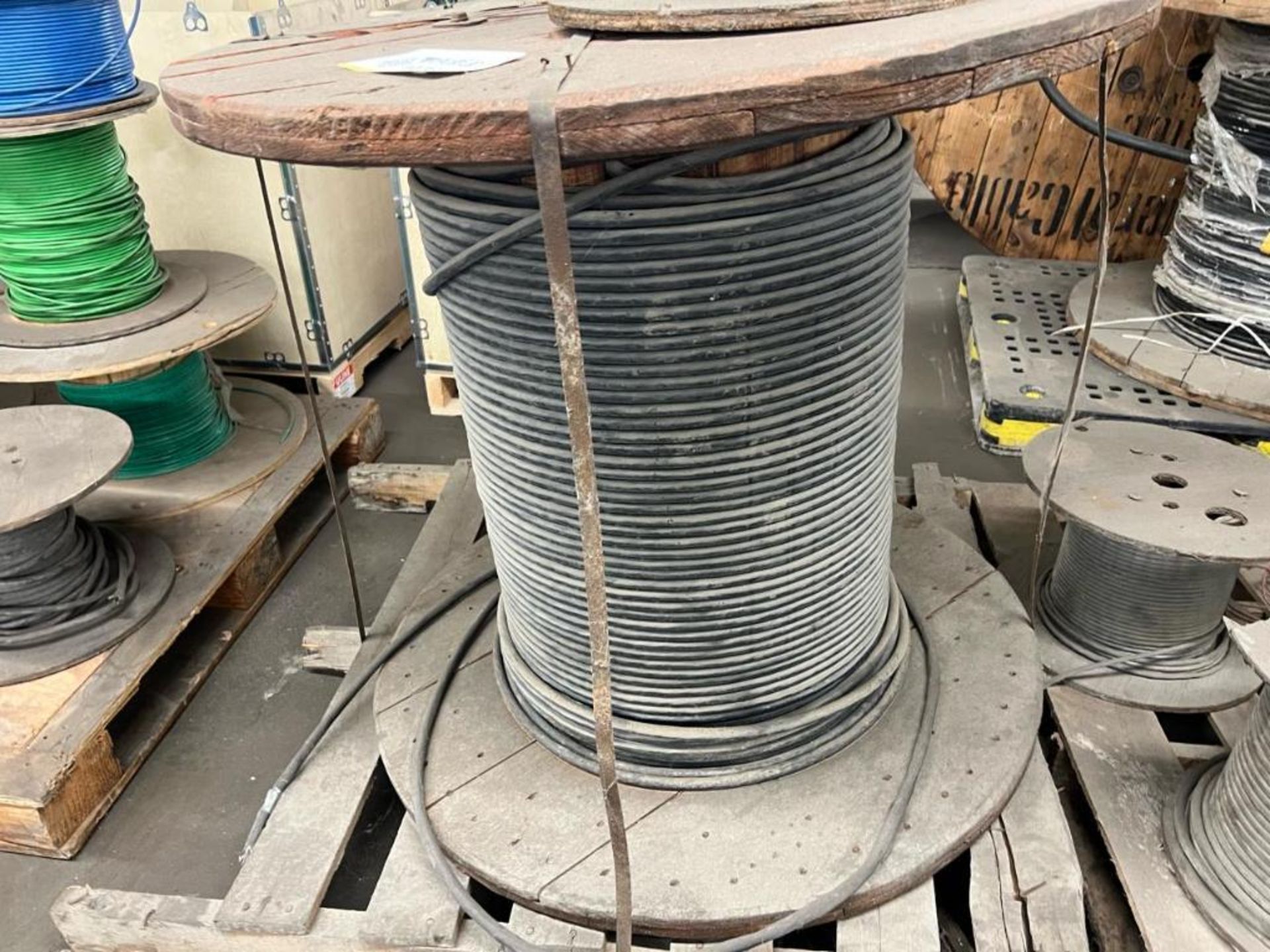 (2) Large Industrial Electrical Cable Spools – Heavy Gauge Multi ...