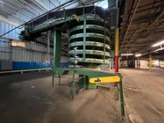 Alliance Industrial Spiral Accumulation Conveyor with Infeed and Overhead Conveyor Integration