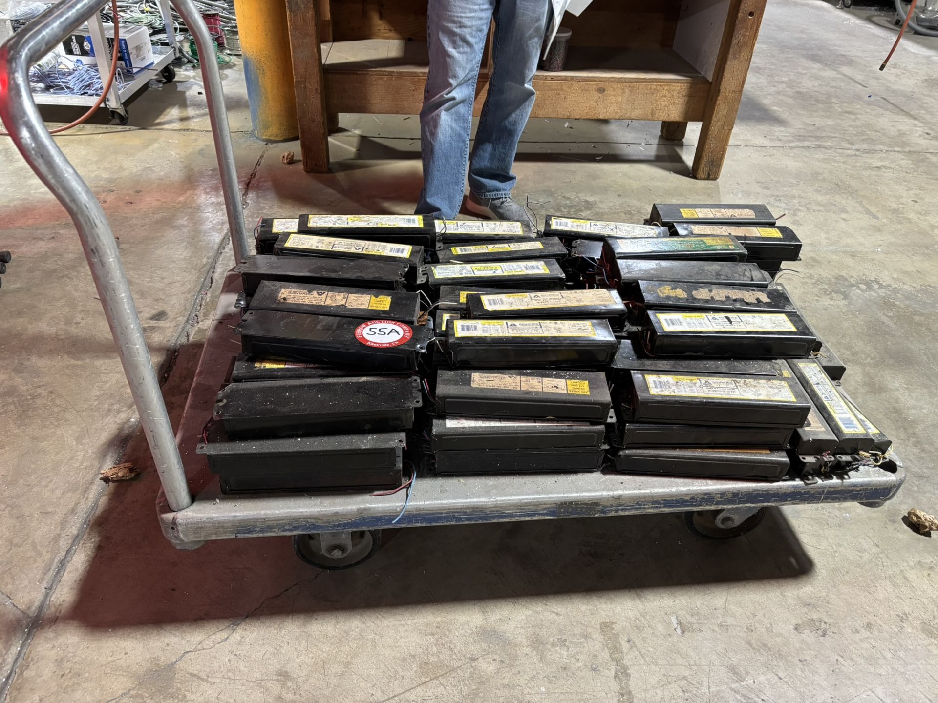 Cart and Contents - Non PCB Ballast Assorted Weights Used for Gluing and Chemical Bonding