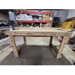 Custom Built Wooden Shop Table 6' L x 39" D x 40" T