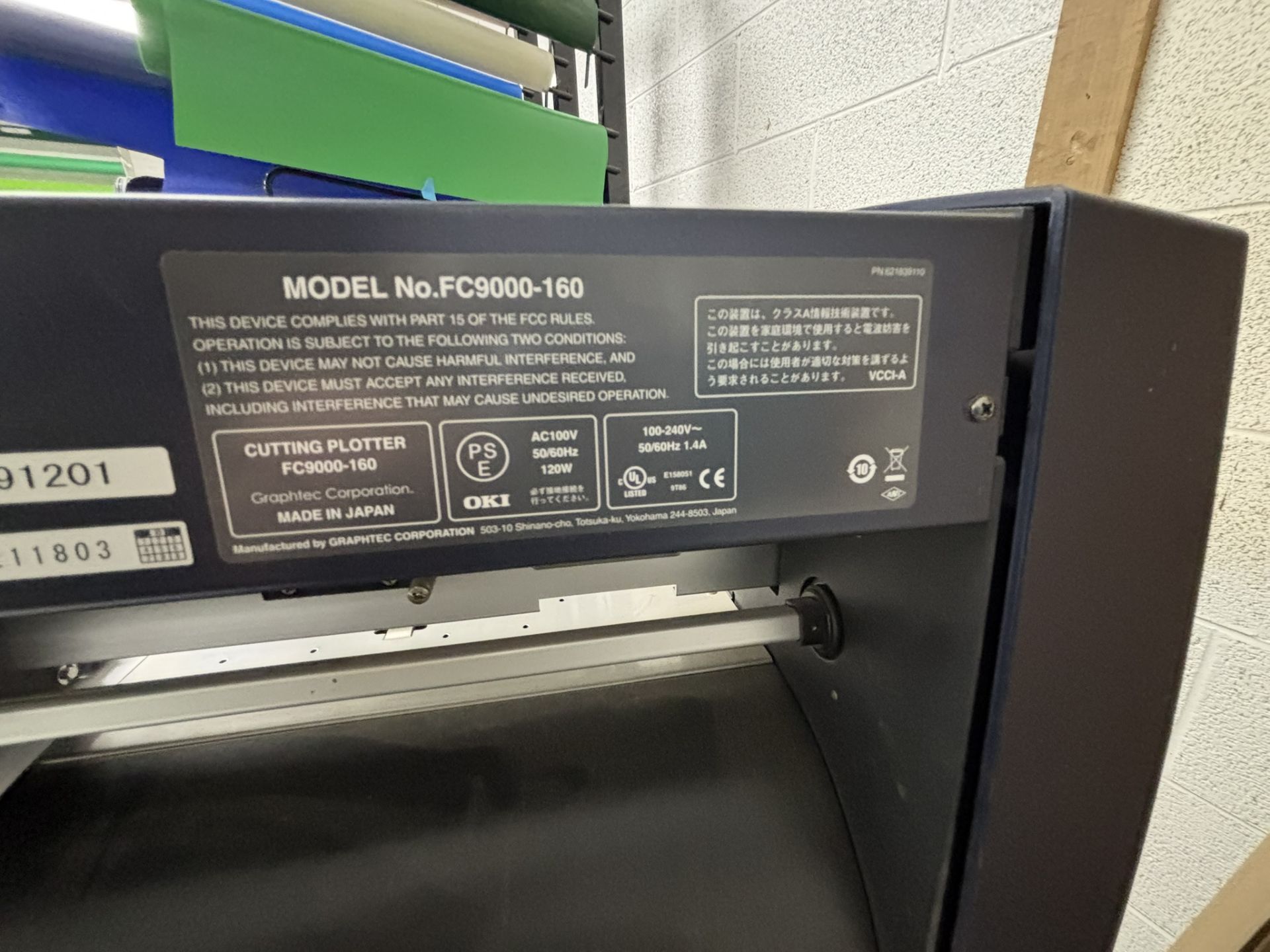Graphtec FC9000-160 Vinyl Cutting Plotter, P/N 621839110 - Image 3 of 5