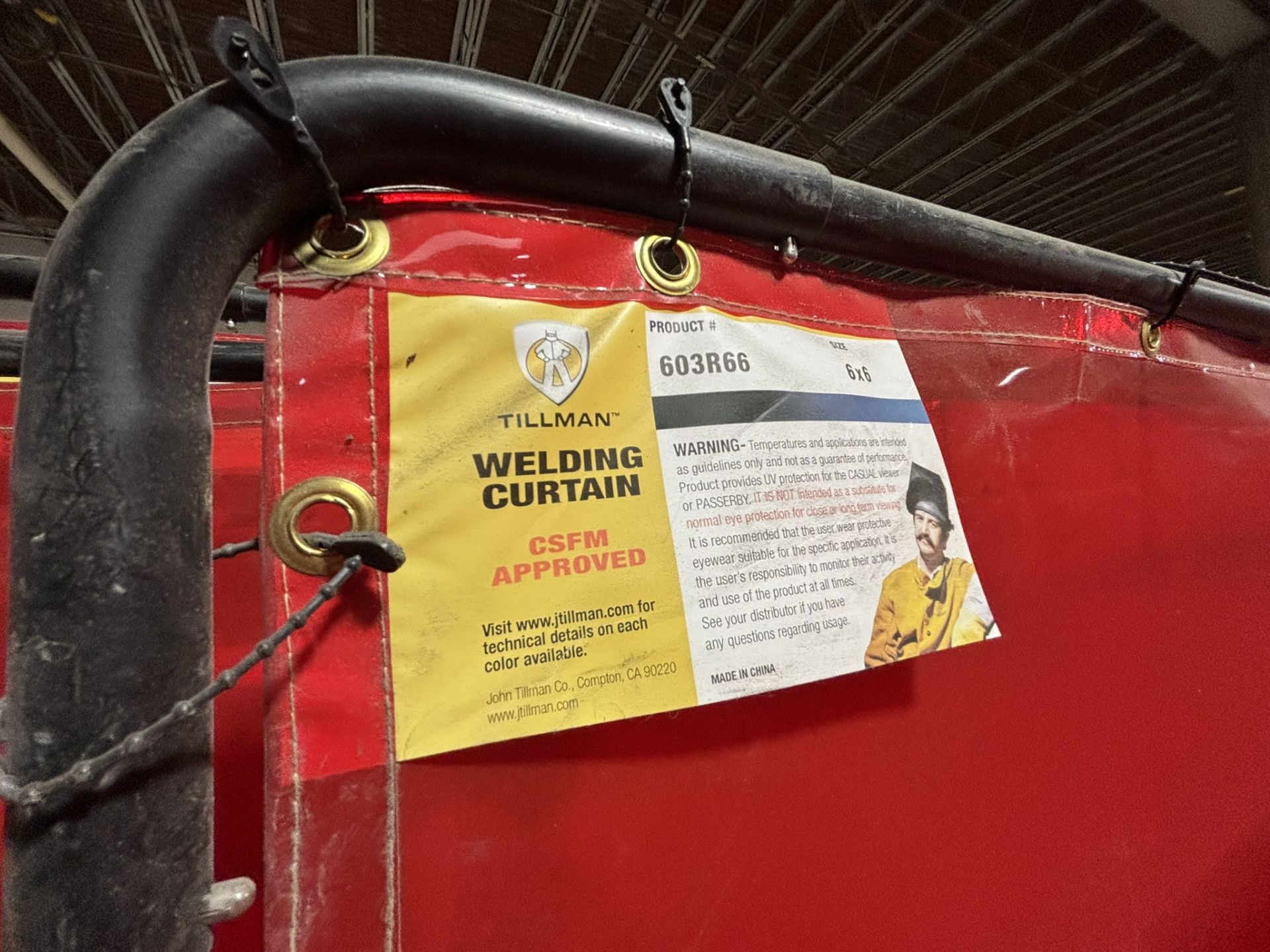 (4) Tillman Welding Curtains (6' x 6') - Image 3 of 3